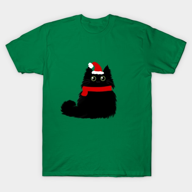 Christmas Kitty T-Shirt by Megan Noble